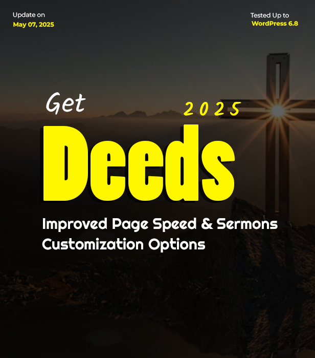 Deeds - The Best Church WordPress Theme 2025 - 1